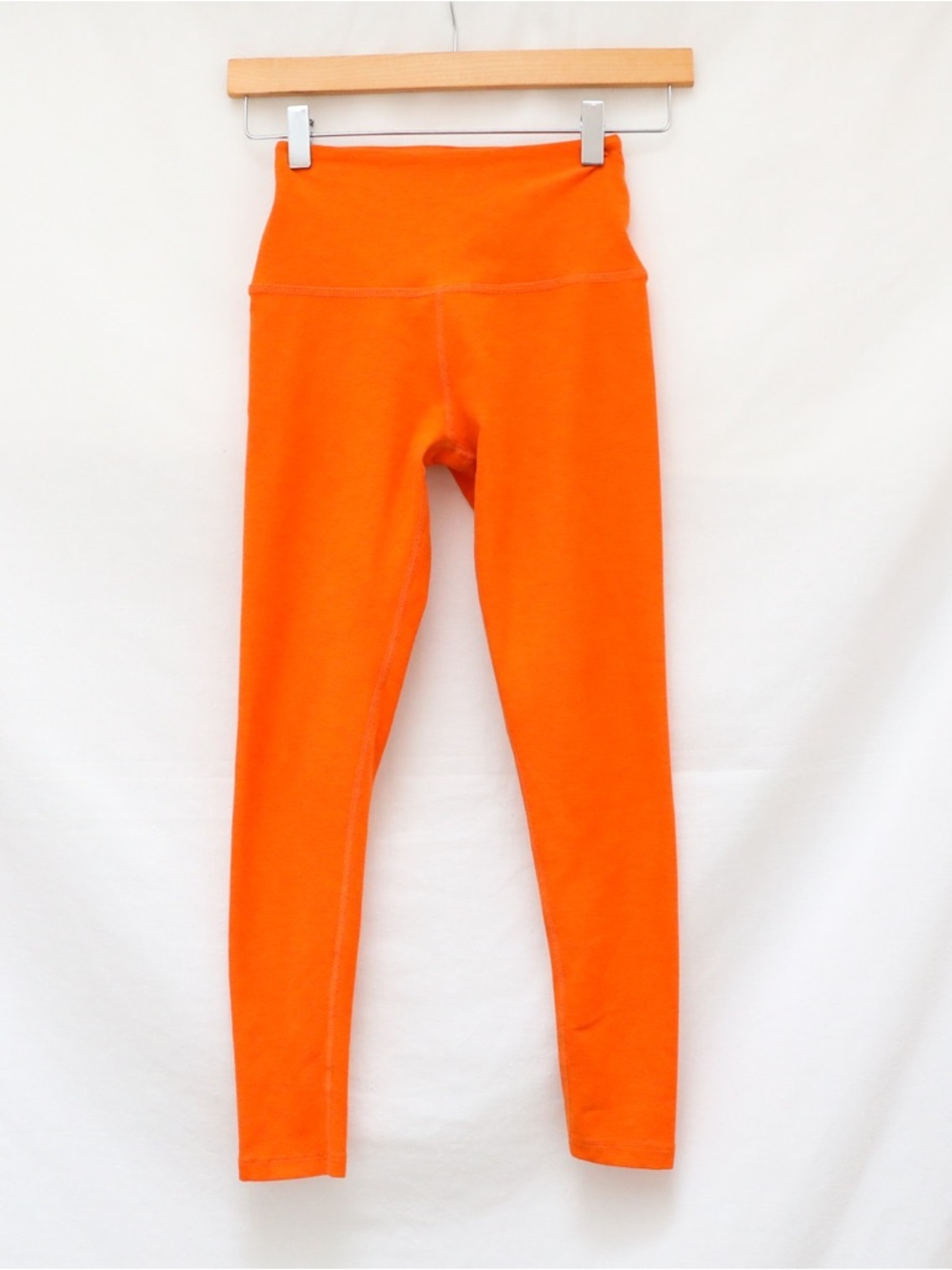 Beyond yoga neon orange leggings XS bright athleisure pilates activewear workout